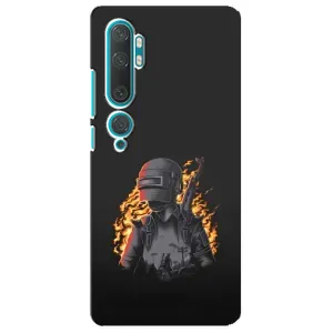 Чохол з картинкою "Герой Pubg" на Xiaomi Mi 10 (В полум'ї)