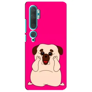 Чехол (ТПУ) Милые собачки для Xiaomi Mi 10 (Веселый Мопсик)