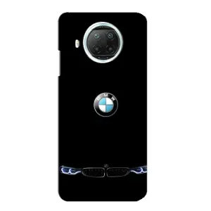 Силиконовый бампер с картинкой машины на Xiaomi Mi 10i (Черный BMW)