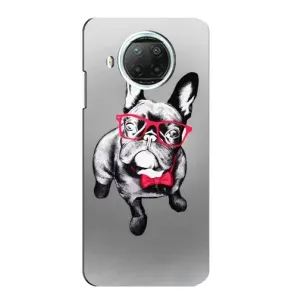 Чехол (ТПУ) Милые собачки для Xiaomi Mi 10i (Бульдог в очках)