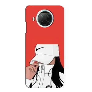 Силиконовый Чехол на Xiaomi Mi 10i с картинкой Стильных Девушек (Девушка Nike)