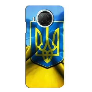 Чехол с картинкой (Патриотический ГЕРБ) на Xiaomi Mi 10i (Герб и Флаг Украины)