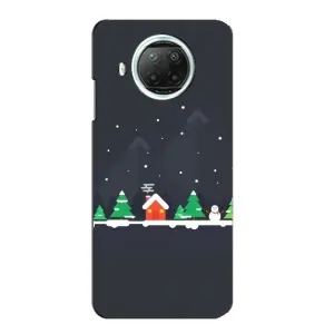 Силиконовый бампер на рождество для Xiaomi Mi 10i (Город зимний)