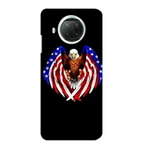 Чехол Флаг USA для Xiaomi Mi 10i (Крылья США)