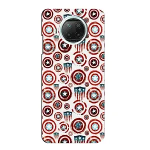 Чехол с Щитом Капитана Америки на Xiaomi Mi 10i (Марвел щиты)