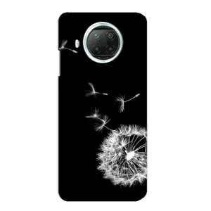 Силіконовий Чохол з кульбабками на Xiaomi Mi 10i (Кульбабка на чорному)
