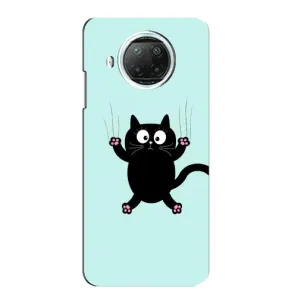 Силиконовый чехол с котиком для Xiaomi Mi 10i (Падающий кот)