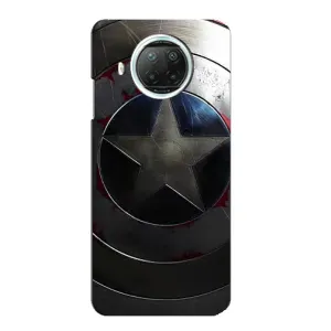 Чехол с Щитом Капитана Америки на Xiaomi Mi 10i (Ретро Щит Капитана)