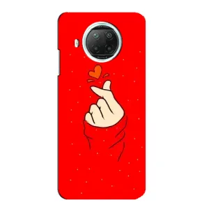 Чохол (Знак сердечка) для Xiaomi Mi 10i (Сердечко на червоному)