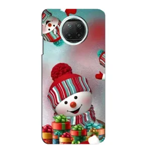 Чехлы на Новый Год Xiaomi Mi 10i (Снеговик в шапке)
