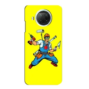 Силиконовый бампер (Работники) на Xiaomi Mi 10i (Строитель)