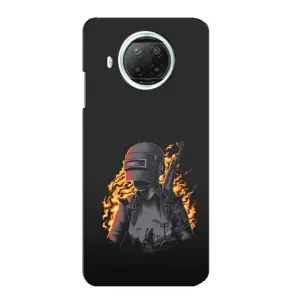 Чохол з картинкою "Герой Pubg" на Xiaomi Mi 10i (В полум'ї)