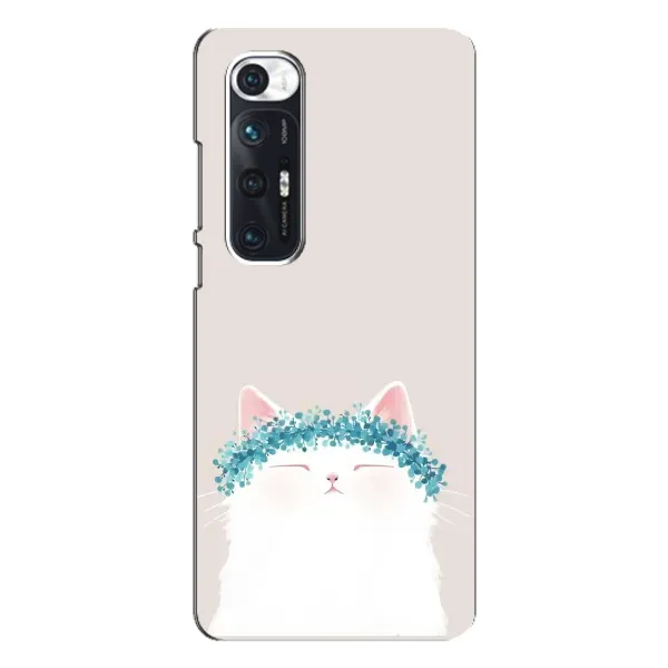 Чехол с рисунком «Белый котик» для Xiaomi Mi 10s Чехол с рисунком «Белый котик» для Xiaomi Mi 10s