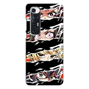Силиконовые чехлы с глазами Anime для Сяоми Ми 10с (Глаза на чорном)