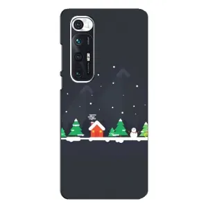 Силиконовый бампер на рождество для Xiaomi Mi 10s (Город зимний)