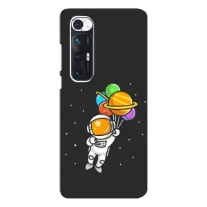 Силиконовый Чехол с принтом "Космонавты" на Xiaomi Mi 10s (Космонавт с шариками)