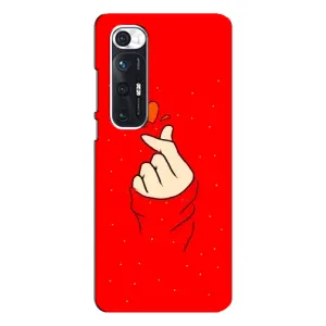 Чохол (Знак сердечка) для Xiaomi Mi 10s (Сердечко на червоному)