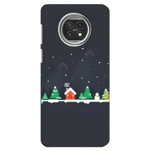 Силиконовый бампер на рождество для Xiaomi Mi 10t Lite (Город зимний)