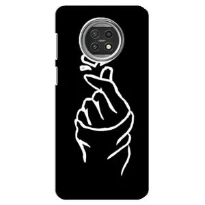 Чехлы (Знак сердечка) на Xiaomi Mi 10t Lite (Сердце на черном)