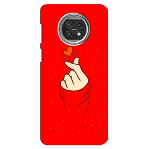 Чехлы (Знак сердечка) на Xiaomi Mi 10t Lite (Сердце на красном)