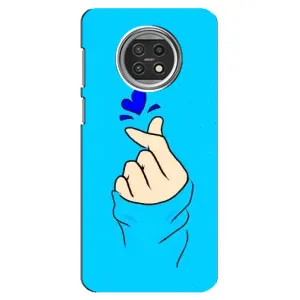 Чехлы (Знак сердечка) на Xiaomi Mi 10t Lite (Сердце на синем)