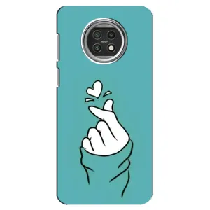 Чехлы (Знак сердечка) на Xiaomi Mi 10t Lite (Сердечко на бирюзовом)
