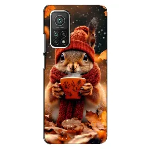 Друкований чохол 'Звірята з кавою' для Xiaomi Mi 10T Pro (Білка з кавою)