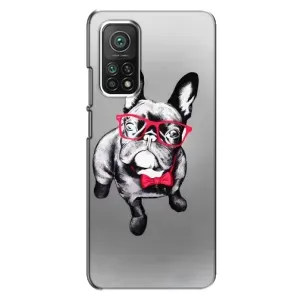 Чехол (ТПУ) Милые собачки для Xiaomi Mi 10T Pro (Бульдог в очках)