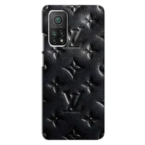 Текстурный Чехол Louis Vuitton для Сяоми Ми 10Т Про (Черный ЛВ)