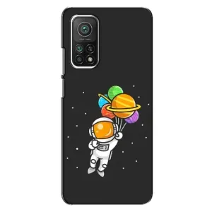 Силиконовый Чехол с принтом "Космонавты" на Xiaomi Mi 10T Pro (Космонавт с шариками)