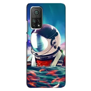 Силиконовый Чехол с принтом "Космонавты" на Xiaomi Mi 10T Pro (Космонавт в воде)
