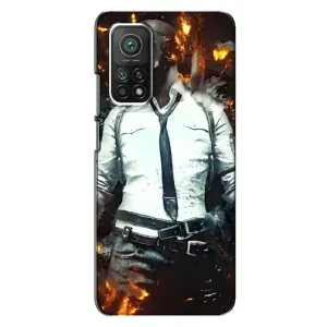 Силиконовый чехол с картинкой "Герой Pubg" на Xiaomi Mi 10T Pro (Man Пубг)