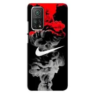 Силиконовый Чехол на Xiaomi Mi 10T Pro с картинкой Nike (Nike дым)