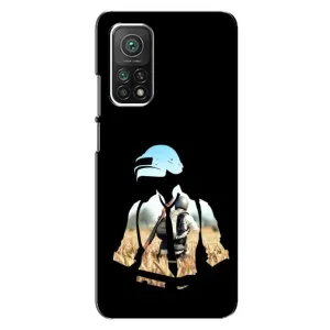 Силиконовый чехол с картинкой "Герой Pubg" на Xiaomi Mi 10T Pro (Пубг мен)