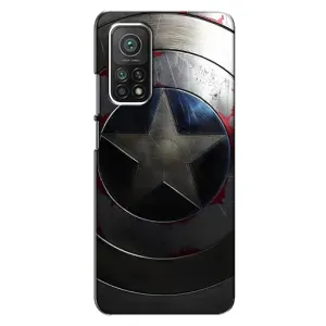 Чехол с Щитом Капитана Америки на Xiaomi Mi 10T Pro (Ретро Щит Капитана)