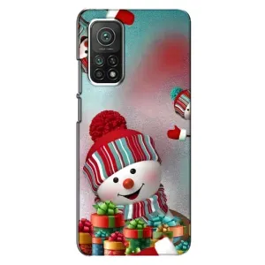 Чехлы на Новый Год Xiaomi Mi 10T Pro (Снеговик в шапке)