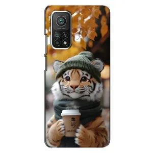 Друкований чохол 'Звірята з кавою' для Xiaomi Mi 10T Pro (Тигр з кавою)