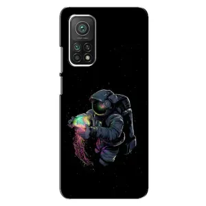 Силиконовый Чехол с принтом "Космонавты" на Xiaomi Mi 10T Pro (В руках земля)