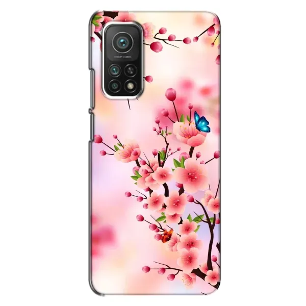 Чехол с рисунком «Бабочки на сакуре» для Xiaomi Mi 10T Чехол с рисунком «Бабочки на сакуре» для Xiaomi Mi 10T