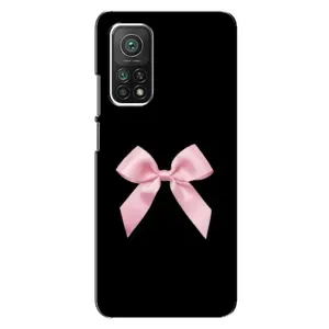 Чехол банты для Xiaomi Mi 10T (Бант на черном)