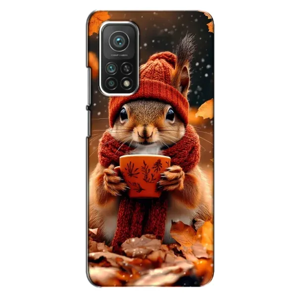 Чехол с рисунком «Белка с кофе» для Xiaomi Mi 10T Чехол с рисунком «Белка с кофе» для Xiaomi Mi 10T