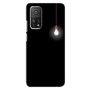 Чехол с картинками на черном фоне для Xiaomi Mi 10T (Лампочка)