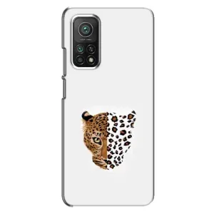 Чехол с леопардовым принтом на Xiaomi Mi 10T (Леопард на белом)