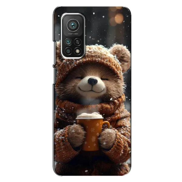 Чехол с рисунком «Медвежонок с кофе» для Xiaomi Mi 10T Чехол с рисунком «Медвежонок с кофе» для Xiaomi Mi 10T