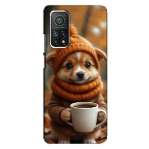 Друкований чохол 'Звірята з кавою' для Xiaomi Mi 10T (Песик з кавою)