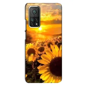Чехол с Цветами для Xiaomi Mi 10T (поле подсолнухов)