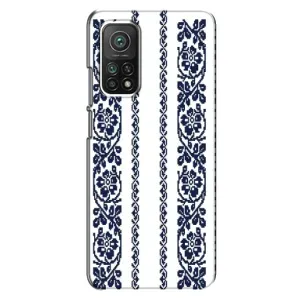 Силиконовый Чехол на Xiaomi Mi 10T с картинкой Вышиванки (Синяя вышиванка)