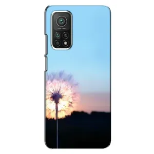 Силиконовый Чехол с одуванчиками на Xiaomi Mi 10T (Закат с одуванчиком)