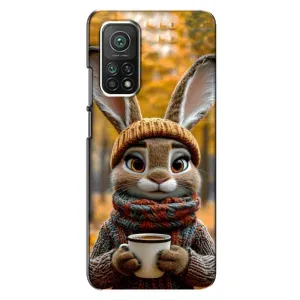 Друкований чохол 'Звірята з кавою' для Xiaomi Mi 10T (Зайчик з кавою)