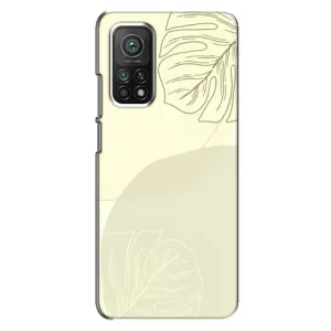 Чехол цветочный дизайн для Xiaomi Mi 10T (Зелёный фон)